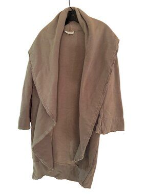 Bryn Walker Womens Shawl Wrap Coat Size M Knit Open-front Lavender Grey Casual